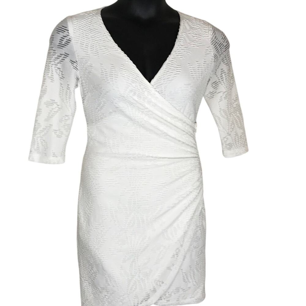 GUESS Faux Wrap Mini Dress